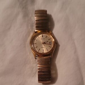 Mens Pulsar Watch Goldtone Date‎ V147-G020